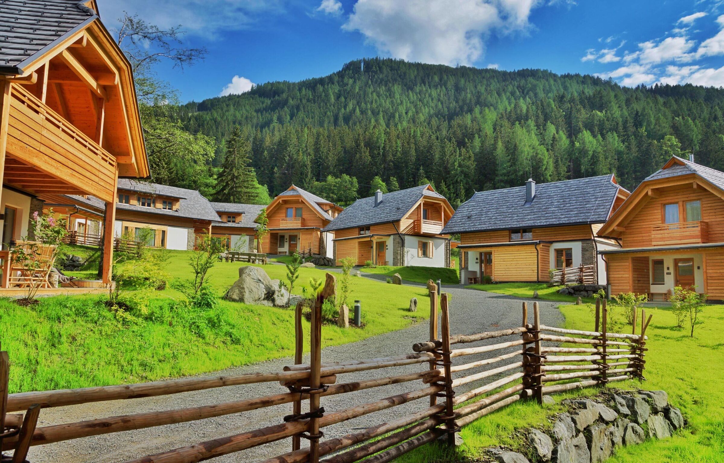 The Chalet Village from Trattlers Hof-Chalets in Carinthia