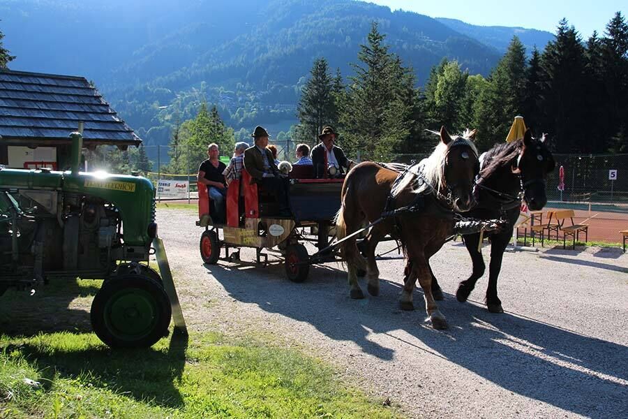 Horse-drawn carriage ride in Bad Kleinkirchheim in summer
